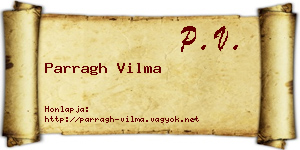 Parragh Vilma névjegykártya